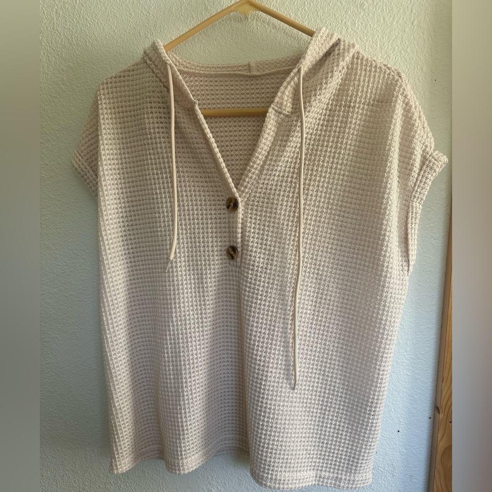 Cream Knit Women's Top